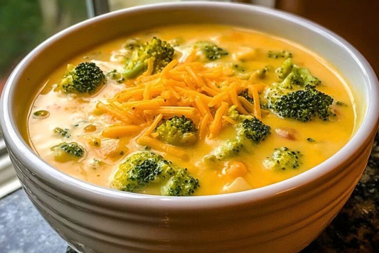 Creamy Crockpot Cheesy Potato Broccoli Soup