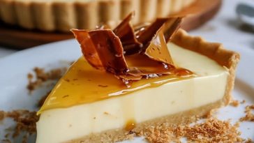 Eggnog Crème Tart with Caramel Shards