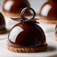 Elegant Chocolate Mascarpone Dome Dessert