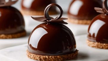 Elegant Chocolate Mascarpone Dome Dessert