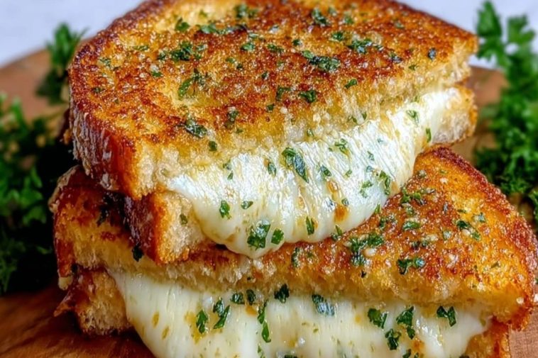 Garlic Bread Grilled Cheese