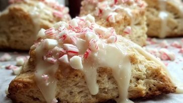 Peppermint White Chocolate Scones