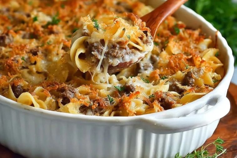 Simple French Onion Beef Casserole