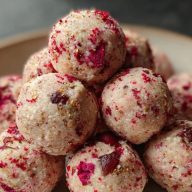Strawberry Cheesecake Protein Balls