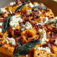 Sweet Potato Goat Cheese Sage Pasta