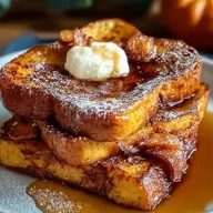 Fall Pumpkin French Toast Breakfast