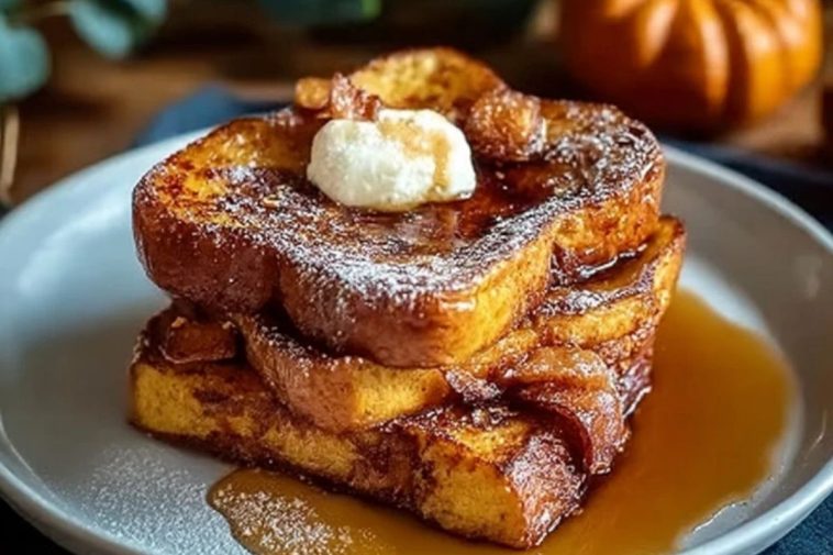 Fall Pumpkin French Toast Breakfast