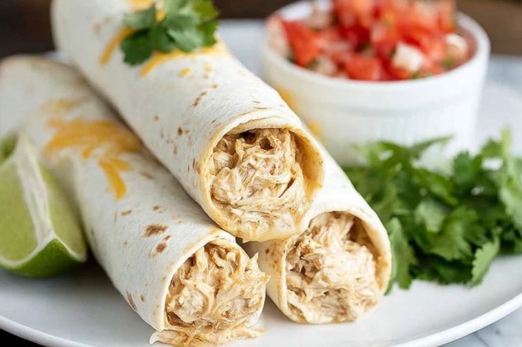 Crockpot Chicken Taquitos