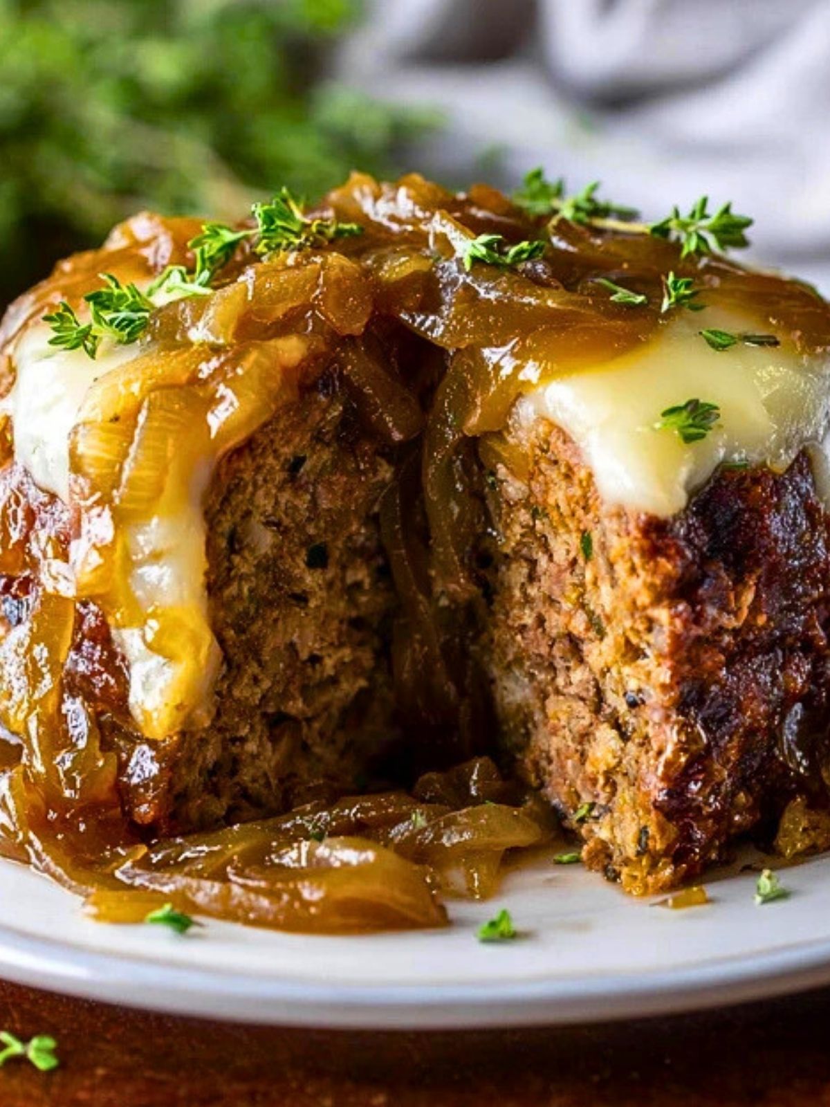 Crockpot French Onion Meatloaf