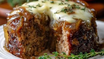 Crockpot French Onion Meatloaf