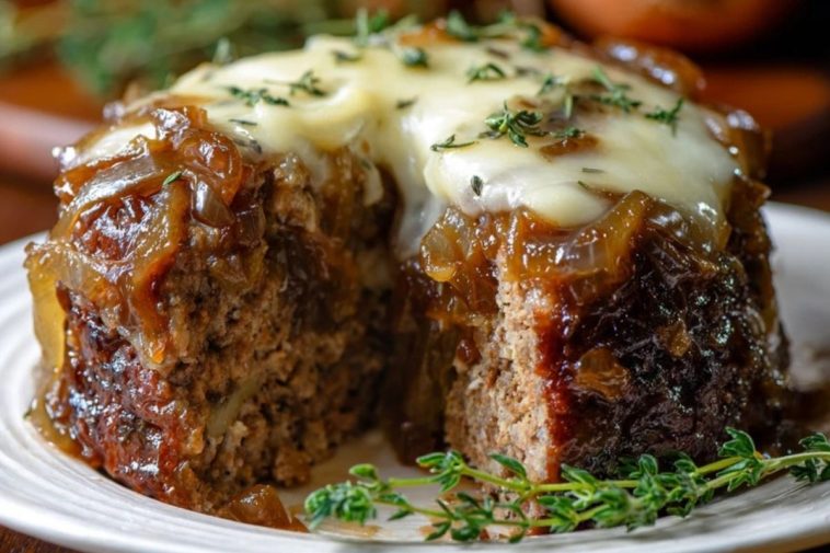 Crockpot French Onion Meatloaf