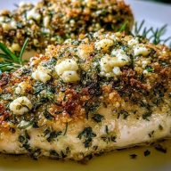 Easy Herb-Crusted Boursin Chicken