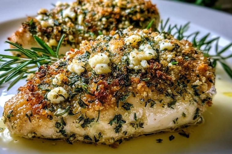 Easy Herb-Crusted Boursin Chicken