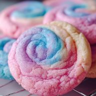Fluffy Cotton Candy Cookies