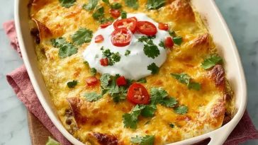 Loaded Beef Enchiladas With Cheese Sauce