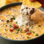 Melty Rotel Dip With Ground Beef And Sour Cream