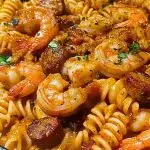 Cajun Ranch Shrimp and Sausage Pasta Skillet Cajun Ranch Shrimp and Sausage Pasta Skillet