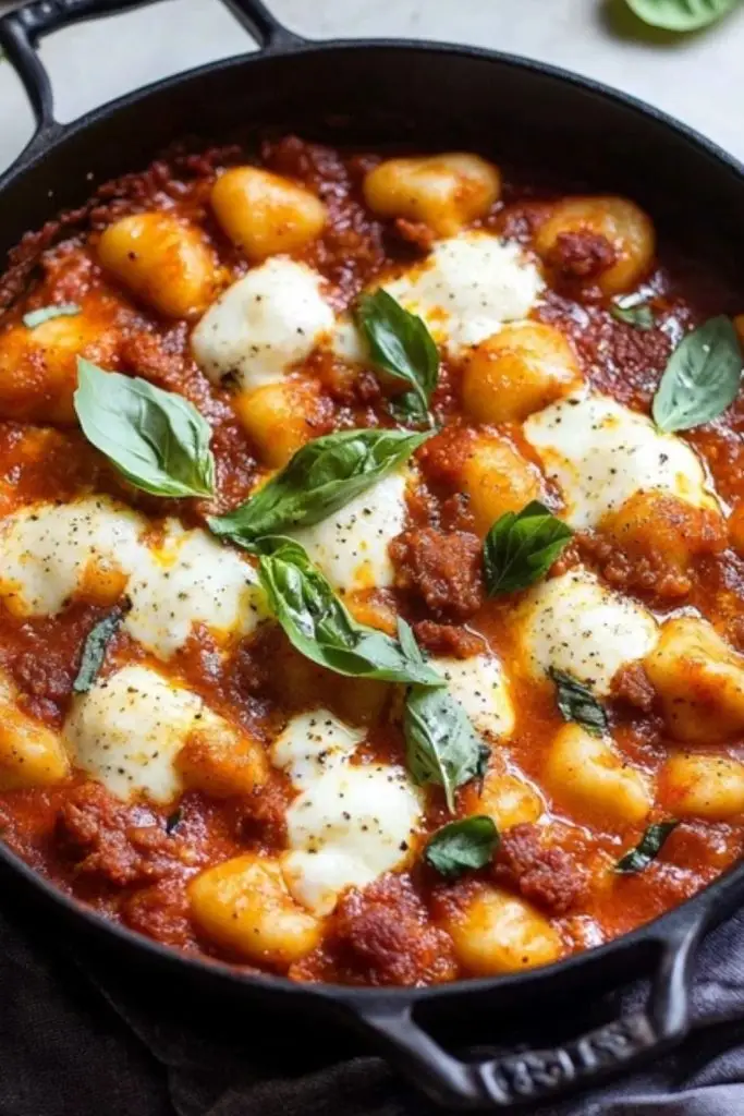 Chorizo Gnocchi with Mozzarella Chorizo Gnocchi with Mozzarella