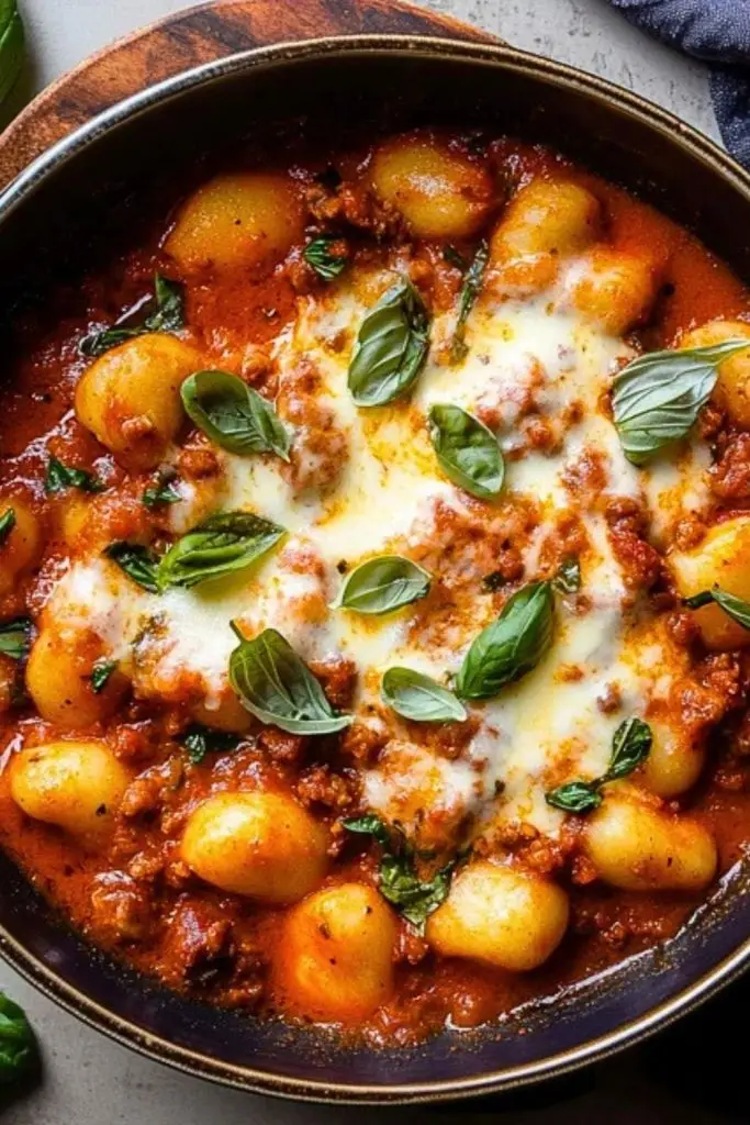 Chorizo Gnocchi with Mozzarella Chorizo Gnocchi with Mozzarella