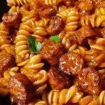 One-Skillet Spicy Honey BBQ Sausage & Pasta One-Skillet Spicy Honey BBQ Sausage & Pasta
