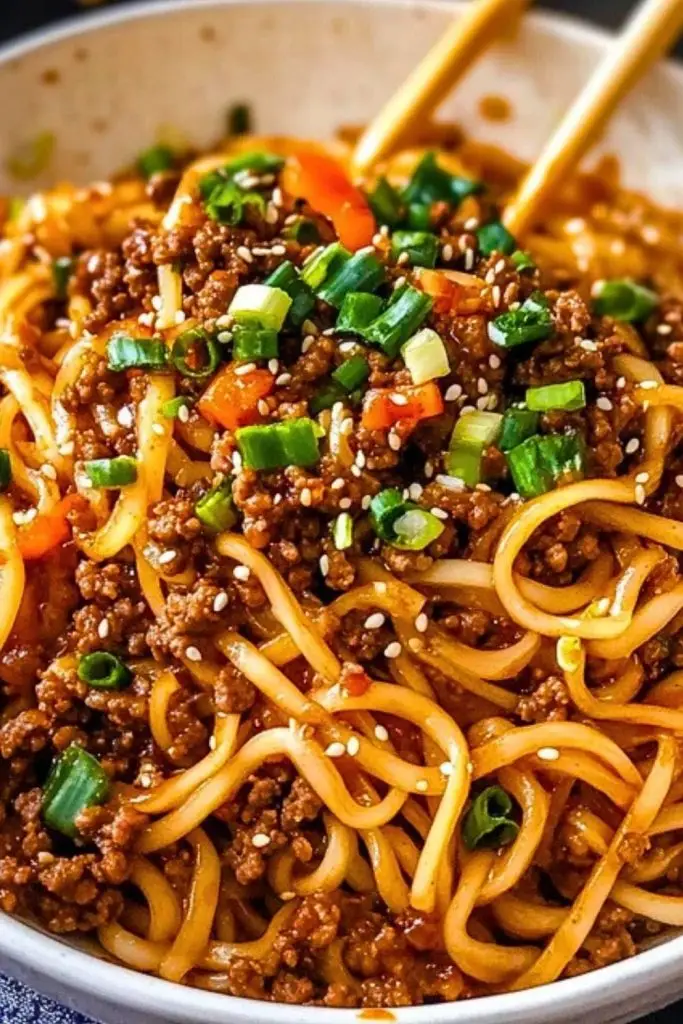 Simple Asian Ground Beef Noodles Recipe Ready in Minutes