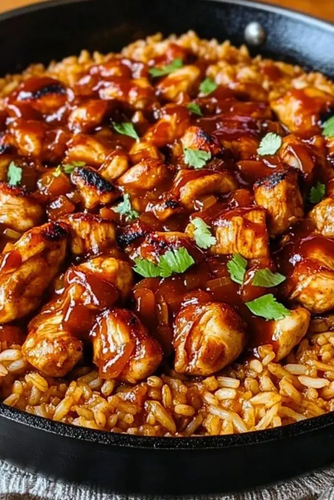 Smoky Chipotle BBQ Chicken and Rice Skillet Smoky Chipotle BBQ Chicken and Rice Skillet