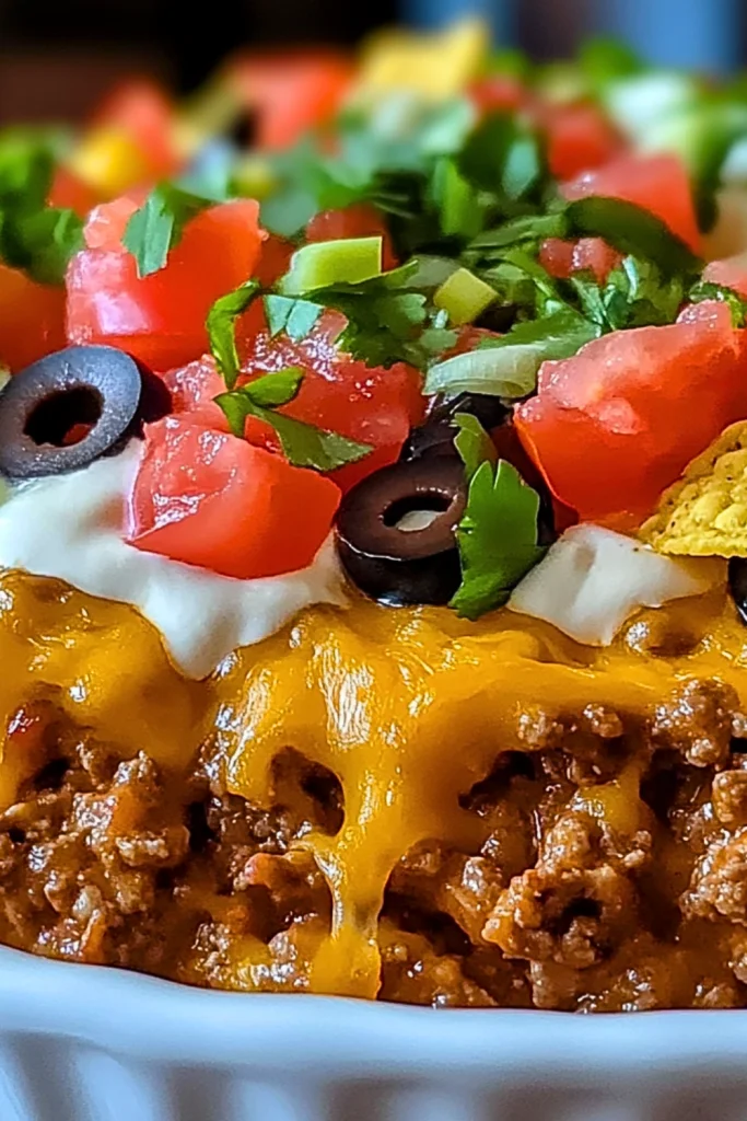 Loaded Taco Beef Casserole Loaded Taco Beef Casserole