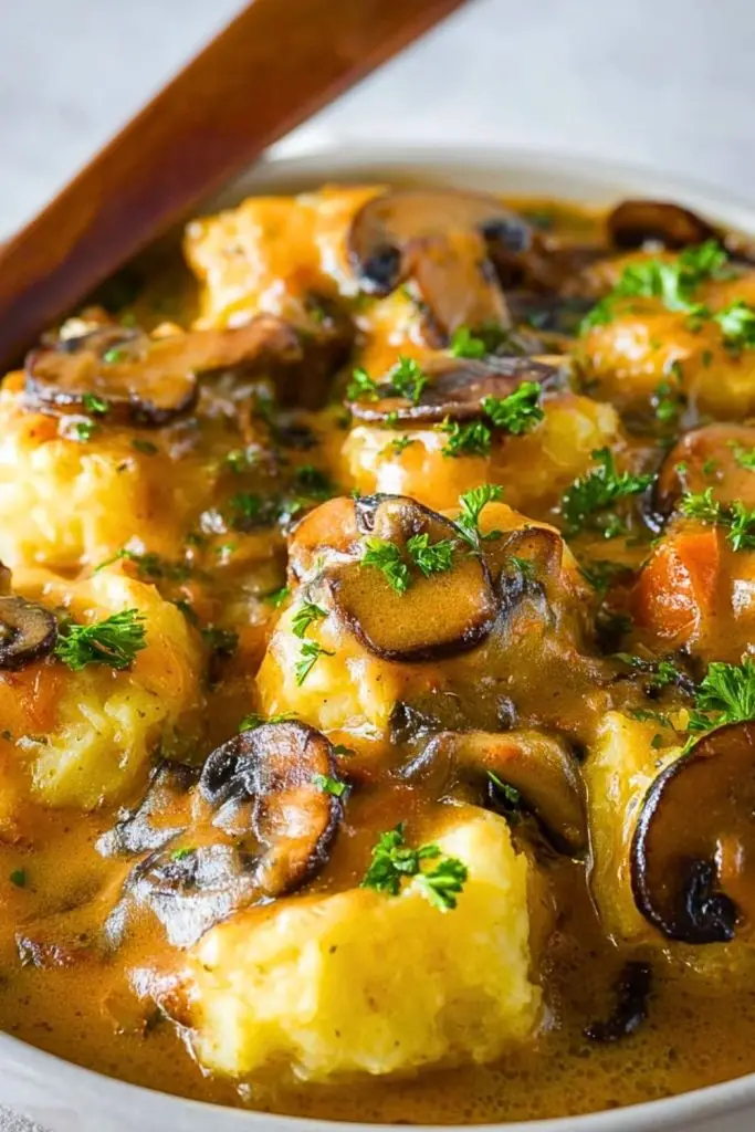 Potatoes with Mushroom Gravy