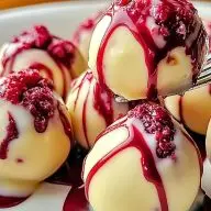 Irresistible White Chocolate Raspberry Cheesecake Balls