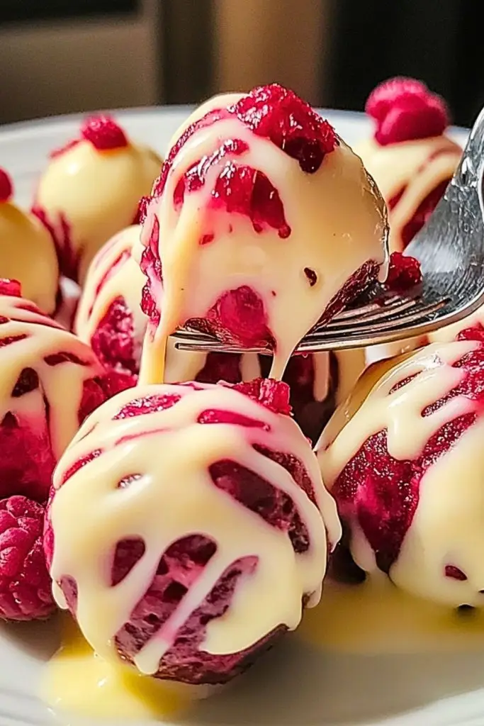 Irresistible White Chocolate Raspberry Cheesecake Balls Irresistible White Chocolate Raspberry Cheesecake Balls