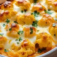 Buffalo Chicken Cauliflower Bake