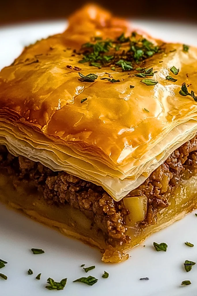 Greek Phyllo Meat Pie Greek Phyllo Meat Pie