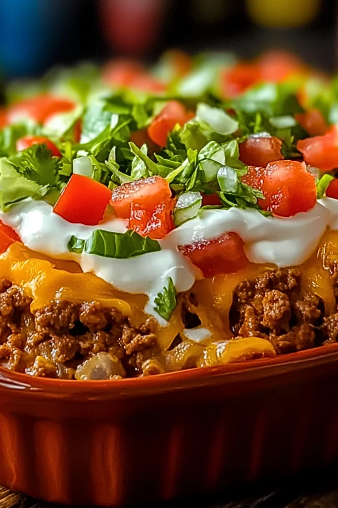 Loaded Taco Beef Casserole Loaded Taco Beef Casserole