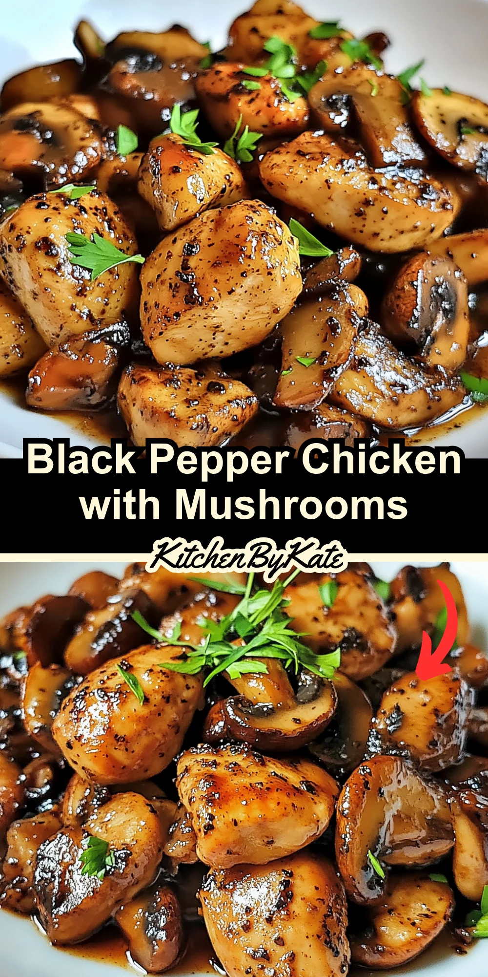 Black Pepper Chicken with Mushrooms Black Pepper Chicken with Mushrooms