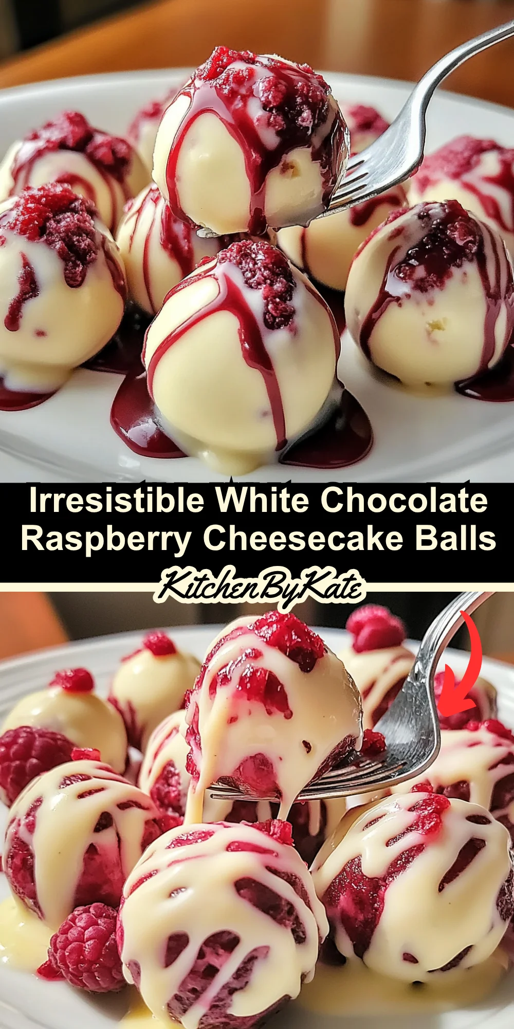 Irresistible White Chocolate Raspberry Cheesecake Balls Irresistible White Chocolate Raspberry Cheesecake Balls