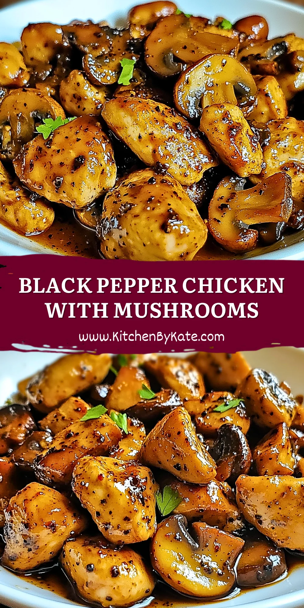 Black Pepper Chicken with Mushrooms Black Pepper Chicken with Mushrooms