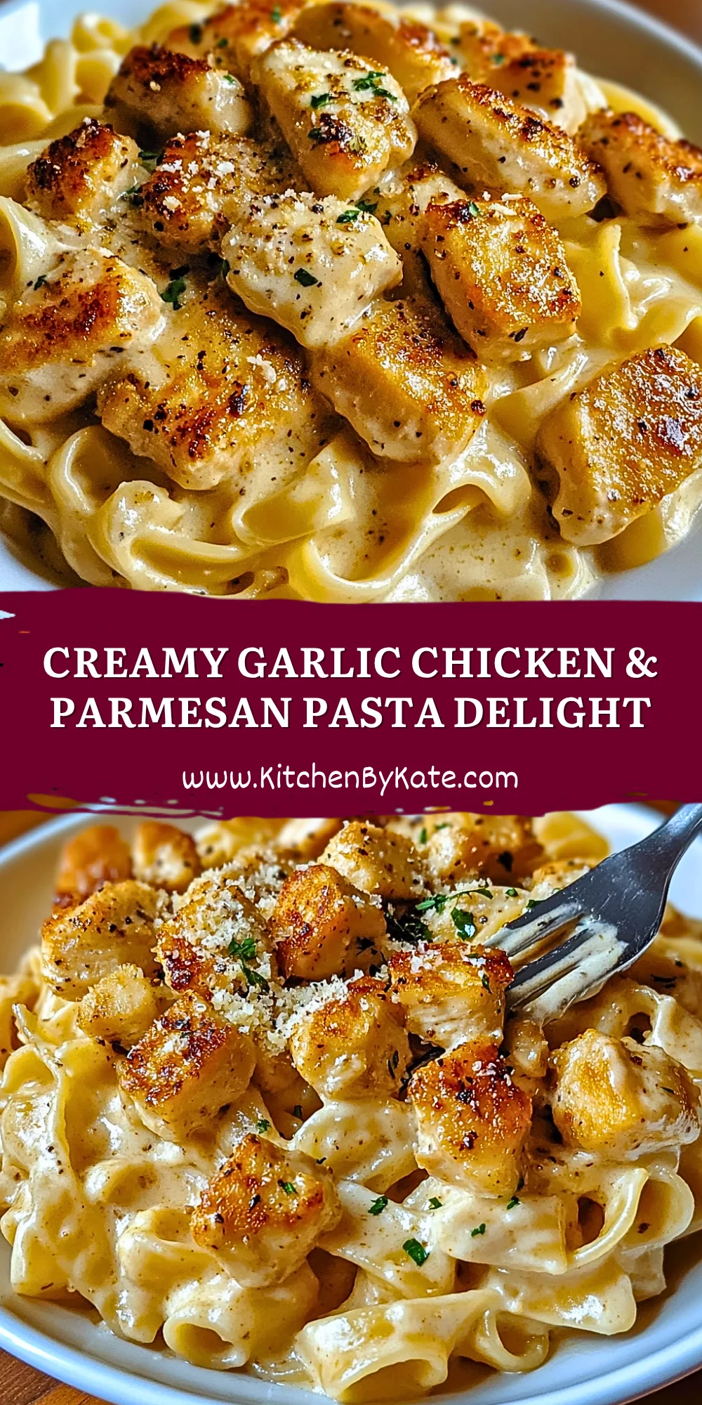 Creamy Garlic Chicken & Parmesan Pasta Delight